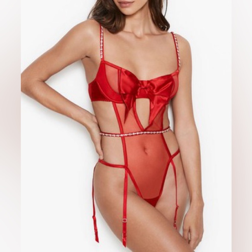 Holiday bow bling teddy
